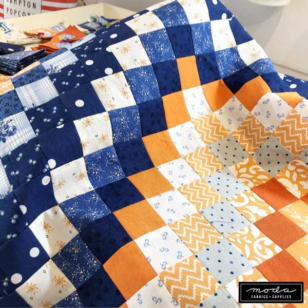 Laurie's Indigo & Orange 1